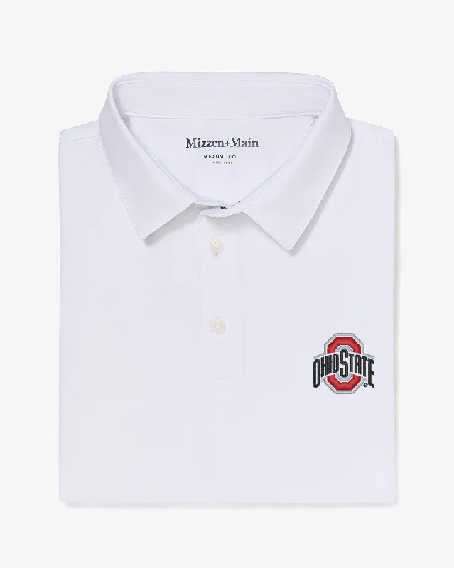 Men's vintage - inspired retro polo shirts with unique patternsWhite Solid
