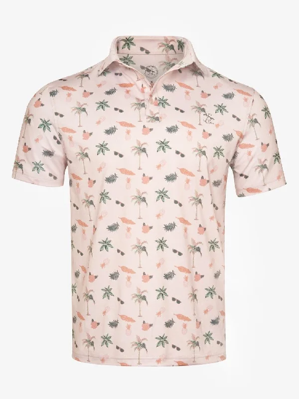 Men's ribbed cuffs and hem polo shirts for a textured lookTropicana Polo