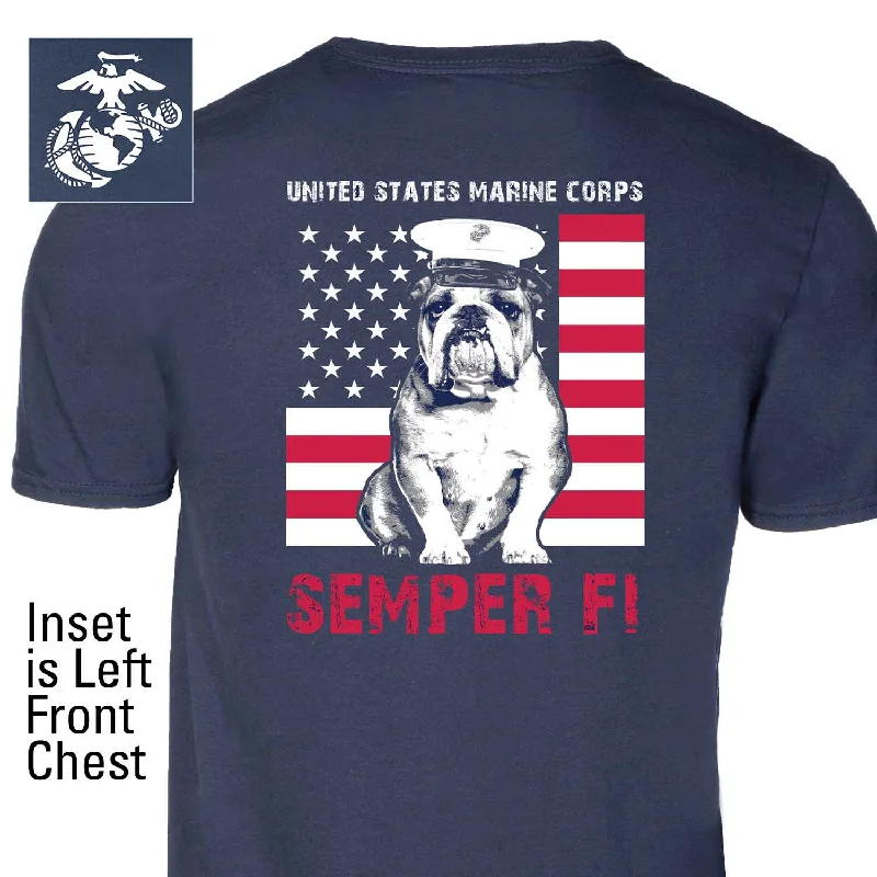 Men's button - front t - shirts with a unique artistic printDress Blues Bulldog Back With Left Chest T-shirt Men's button - front t - shirts with a unique artistic printDress Blues Bulldog Back With Left Chest T-shirt