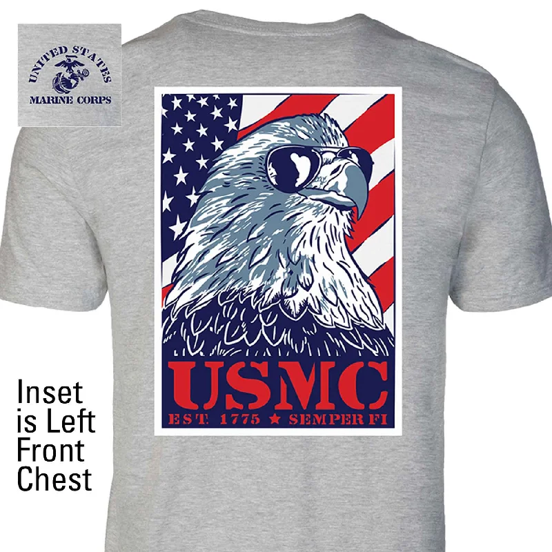 Men's ribbed t - shirts with a textured finish for added styleEagle With Shades T-shirt Men's ribbed t - shirts with a textured finish for added styleEagle With Shades T-shirt