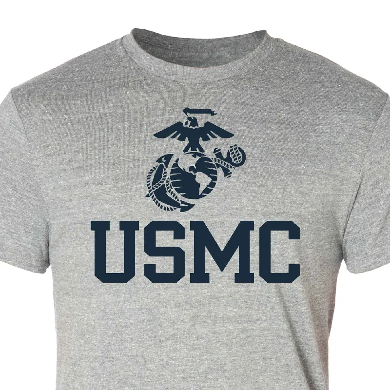 Men's polo t - shirts with a contrast collar for a preppy lookChampion USMC Jock Tag Tri-blend T-shirt Men's polo t - shirts with a contrast collar for a preppy lookChampion USMC Jock Tag Tri-blend T-shirt