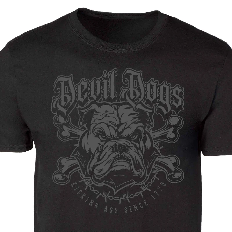 Men's printed Hawaiian t - shirts for tropical vacationsDevil Dogs Since 1775 T-shirt Men's printed Hawaiian t - shirts for tropical vacationsDevil Dogs Since 1775 T-shirt