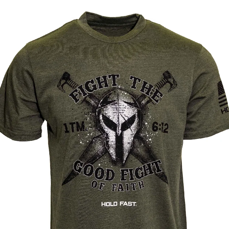 Men's ribbed t - shirts with a textured finish for added styleFight The Good Fight T-shirt Men's ribbed t - shirts with a textured finish for added styleFight The Good Fight T-shirt