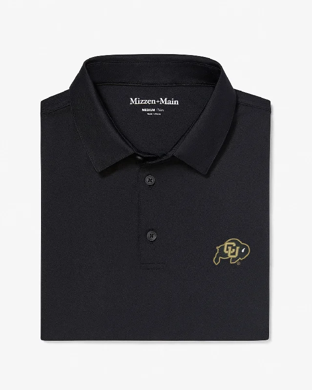 Men's breathable cotton blend polo shirts for summer outingsBlack Solid