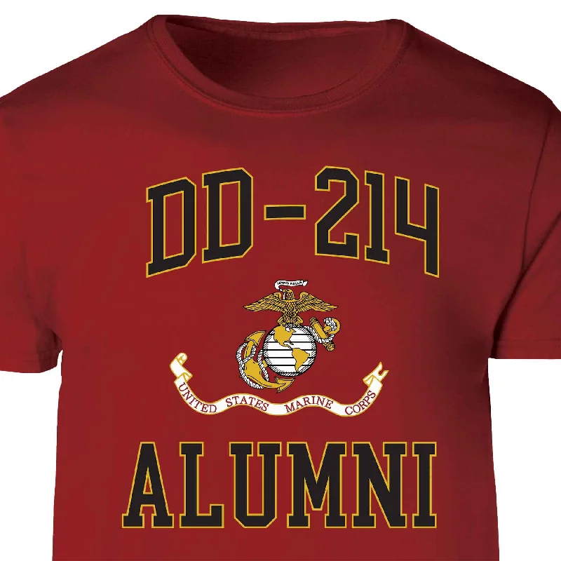 Men's long - sleeve henley t - shirts with button - down placketsUSMC DD-214 Alumni T-shirt, Garnet Men's long - sleeve henley t - shirts with button - down placketsUSMC DD-214 Alumni T-shirt, Garnet