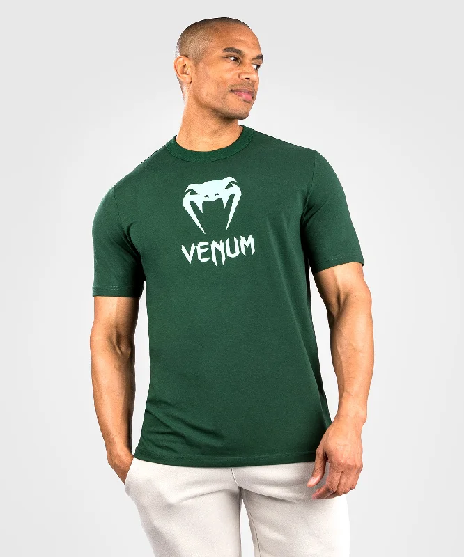 Men's moisture - wicking athletic t - shirts for intense workoutsVenum Classic T-Shirt - Dark Green/Turquoise Men's moisture - wicking athletic t - shirts for intense workoutsVenum Classic T-Shirt - Dark Green/Turquoise