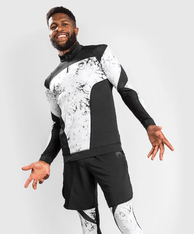 Men's polo t - shirts with a contrast collar for a preppy lookVenum G-Fit Marble Dry Tech long sleeves zipped collar - Marble Men's polo t - shirts with a contrast collar for a preppy lookVenum G-Fit Marble Dry Tech long sleeves zipped collar - Marble