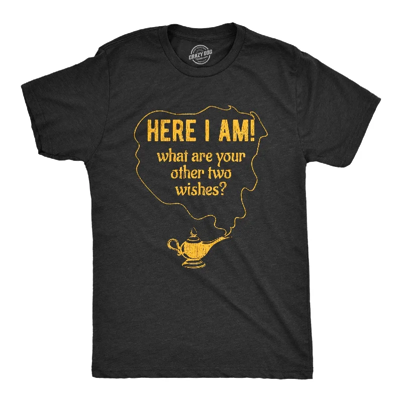 Men's polo t - shirts with a contrast collar for a preppy lookWhat Are Your Other Two Wishes? Men's T Shirt Men's polo t - shirts with a contrast collar for a preppy lookWhat Are Your Other Two Wishes? Men's T Shirt