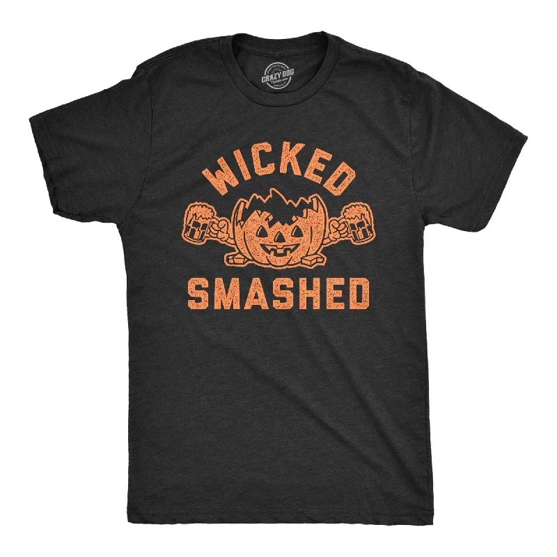 Men's smart - casual checkered t - shirts for semi - formal occasionsWicked Smashed Men's T Shirt Men's smart - casual checkered t - shirts for semi - formal occasionsWicked Smashed Men's T Shirt