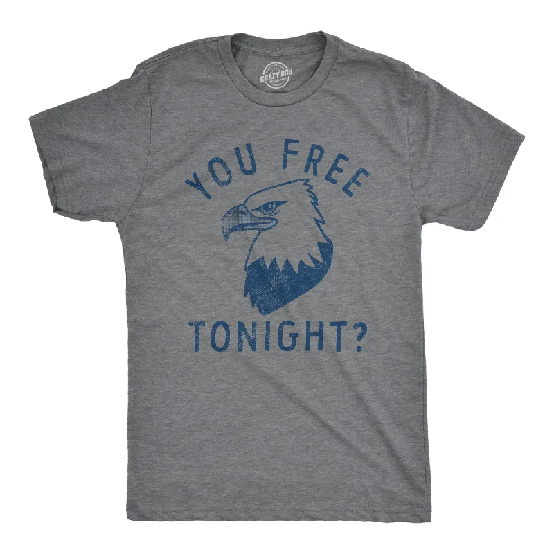 Men's button - front t - shirts with a unique artistic printYou Free Tonight Men's T Shirt Men's button - front t - shirts with a unique artistic printYou Free Tonight Men's T Shirt