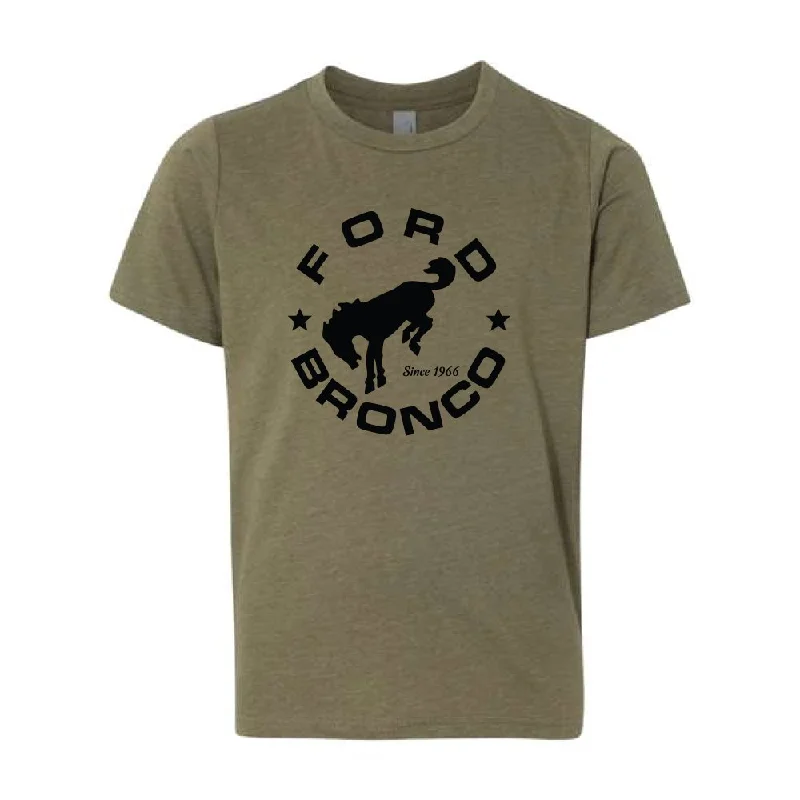 Men's slim - fit graphic t - shirts with vintage rock band printsYouth Ford Bronco Circle Men's slim - fit graphic t - shirts with vintage rock band printsYouth Ford Bronco Circle