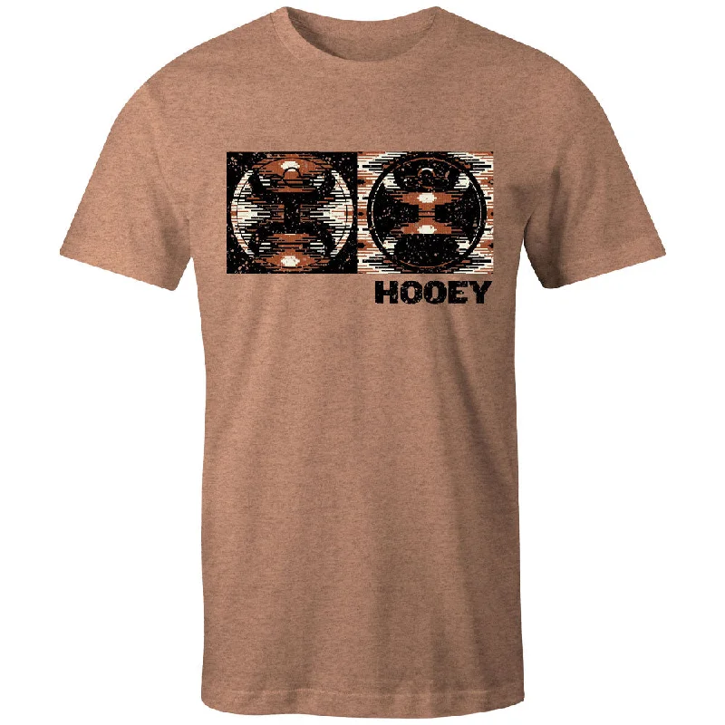 Men's smart - casual checkered t - shirts for semi - formal occasions"2.0 Block" Sienna Heather T-shirt Men's smart - casual checkered t - shirts for semi - formal occasions"2.0 Block" Sienna Heather T-shirt