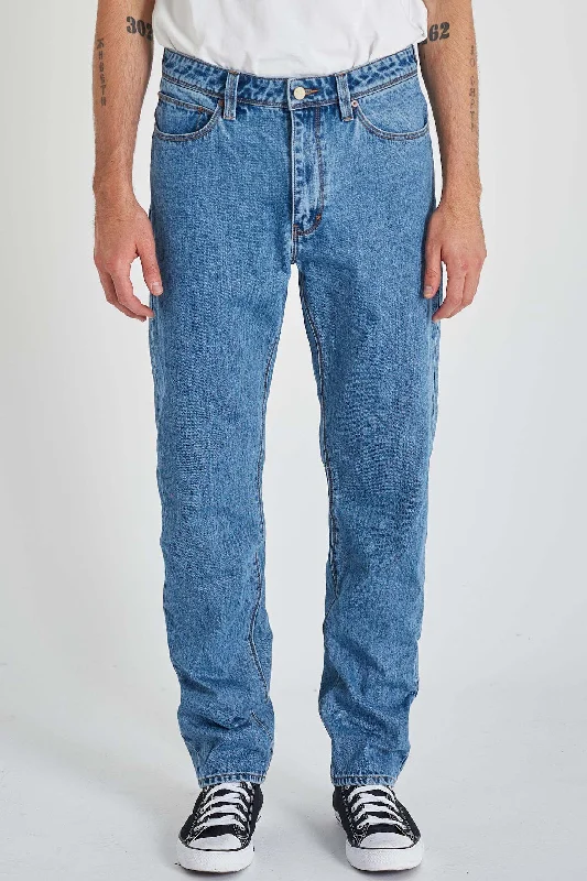 Men's flat - front chino shorts for semi - formal summer eventsAbrand Mens A Straight Temper Blue Jean Mid Vintage Indigo Men's flat - front chino shorts for semi - formal summer eventsAbrand Mens A Straight Temper Blue Jean Mid Vintage Indigo