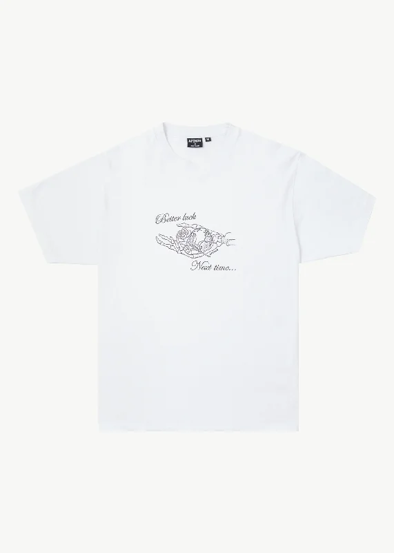 Men's plus - size pocket t - shirts with a classic lookAFENDS Mens Bad Luck - Heavy Boxy Fit Tee - White Men's plus - size pocket t - shirts with a classic lookAFENDS Mens Bad Luck - Heavy Boxy Fit Tee - White