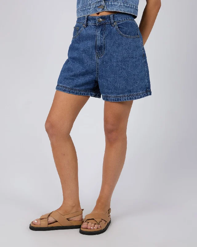 Men's elastic waistband lounge shorts for lazy weekends at homeAll About Eve Josie Short Heritage Blue Men's elastic waistband lounge shorts for lazy weekends at homeAll About Eve Josie Short Heritage Blue