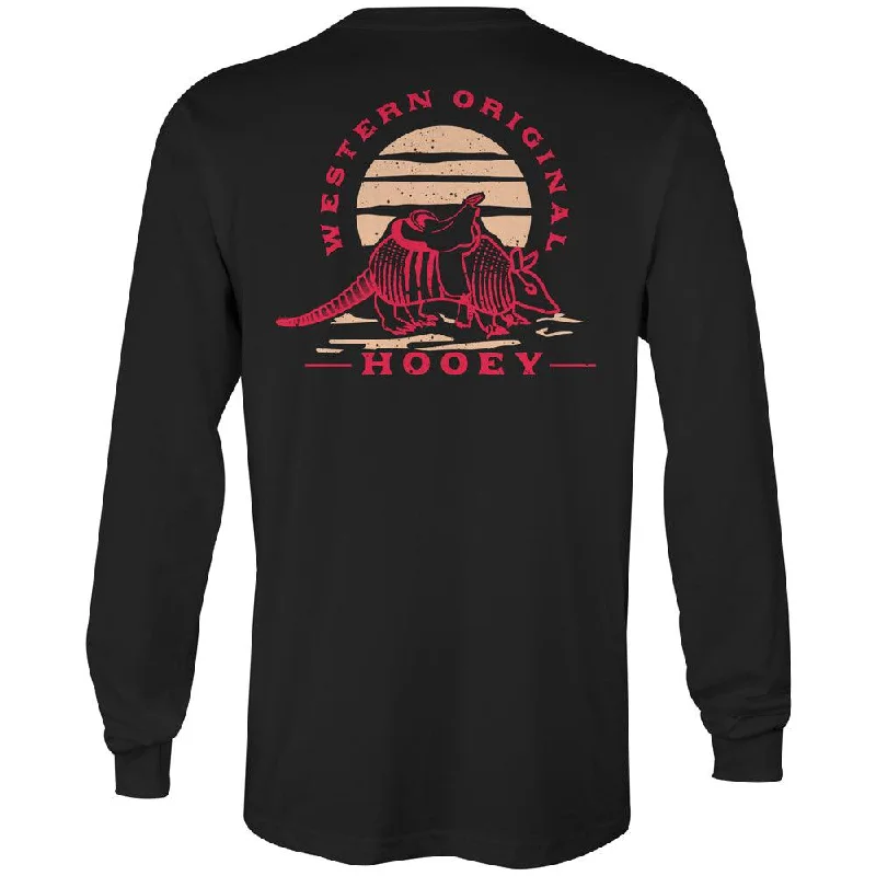 Men's lightweight performance t - shirts for running marathons"Armadillo" Black Long Sleeve Shirt Men's lightweight performance t - shirts for running marathons"Armadillo" Black Long Sleeve Shirt