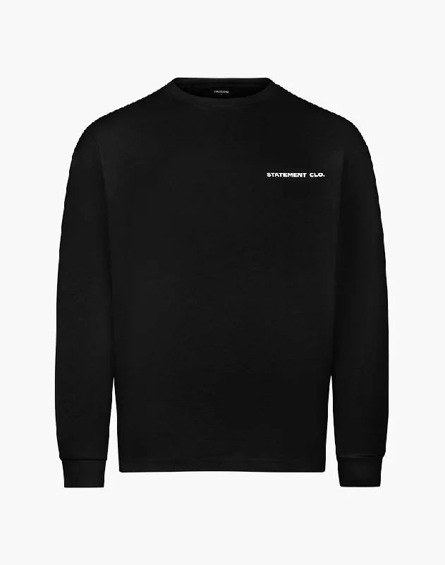 Men's thermal t - shirts with a high - neck design for cold weatherBASIC LONGSLEEVE (BLACK) Men's thermal t - shirts with a high - neck design for cold weatherBASIC LONGSLEEVE (BLACK)