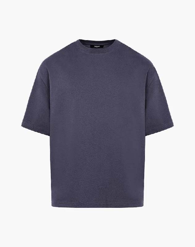 Men's ribbed t - shirts with a textured finish for added styleBASIC TEE (ANTHRAZIT)
