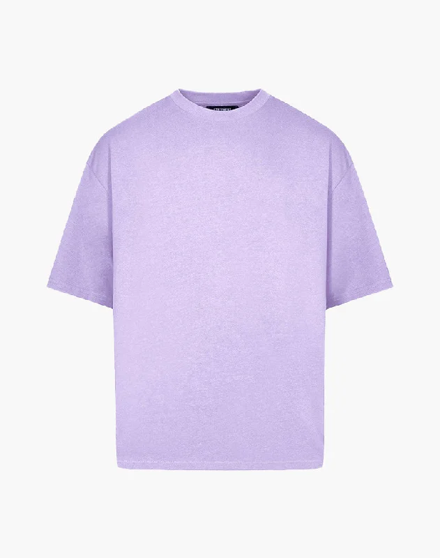 Men's thermal t - shirts with a high - neck design for cold weatherBASIC TEE (PURPLE) Men's thermal t - shirts with a high - neck design for cold weatherBASIC TEE (PURPLE)