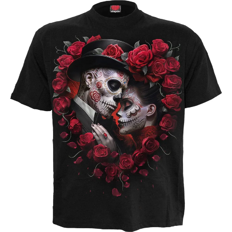 Men's organic cotton crew - neck t - shirts for everyday comfortBE MINE - Front Print T-Shirt Black Men's organic cotton crew - neck t - shirts for everyday comfortBE MINE - Front Print T-Shirt Black
