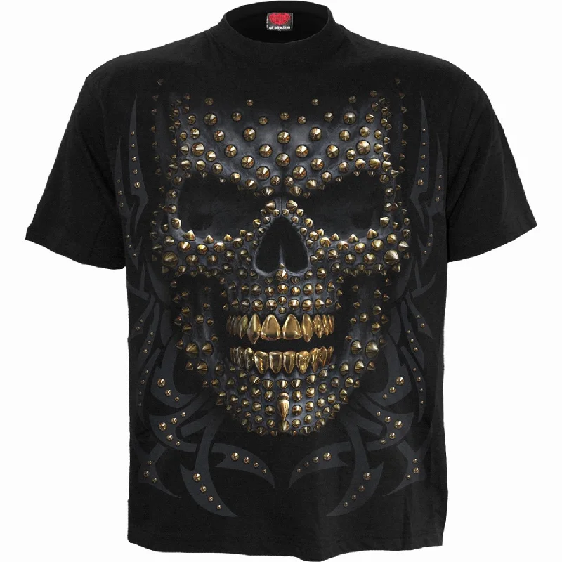 Men's lightweight performance t - shirts for running marathonsBLACK GOLD - Front Print T-Shirt Black Men's lightweight performance t - shirts for running marathonsBLACK GOLD - Front Print T-Shirt Black