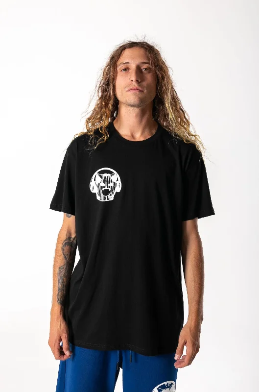 Men's distressed denim - look t - shirts with a rugged appealSABOTAGE - Black T-Shirt Men's distressed denim - look t - shirts with a rugged appealSABOTAGE - Black T-Shirt