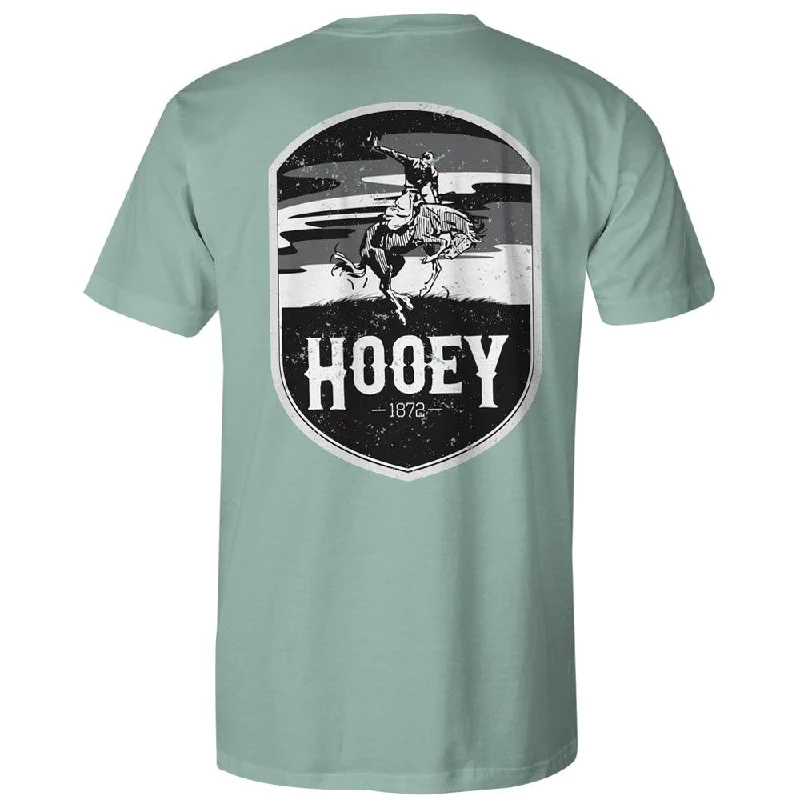 Men's tie - dye t - shirts with a bohemian style"Cheyenne" Turquoise Pocket Tee