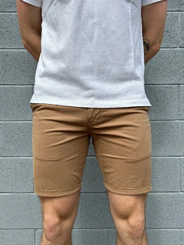 Men's neon - colored athletic shorts for high - visibility workoutsHechter - Lucas Stretch Cotton Short - Sand