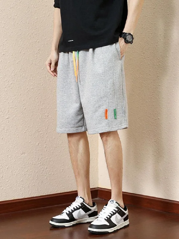 Men's wide - leg linen blend shorts for a relaxed beachside vibeColored Laces Striped Sweatshort Men's wide - leg linen blend shorts for a relaxed beachside vibeColored Laces Striped Sweatshort