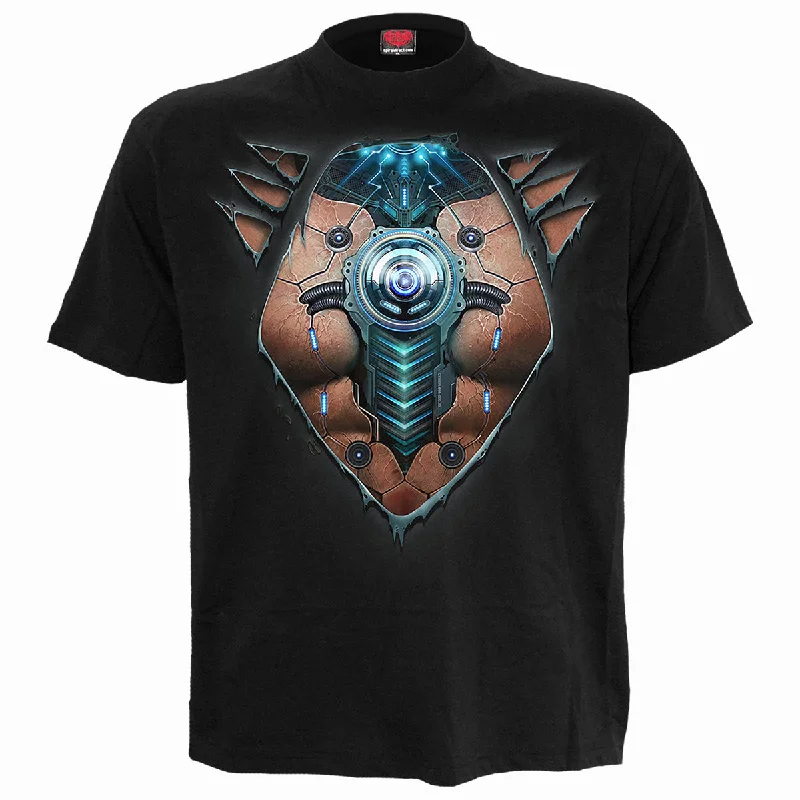 Men's UV - protection t - shirts for outdoor activities in the sunCYBER SKIN - T-Shirt Black Men's UV - protection t - shirts for outdoor activities in the sunCYBER SKIN - T-Shirt Black