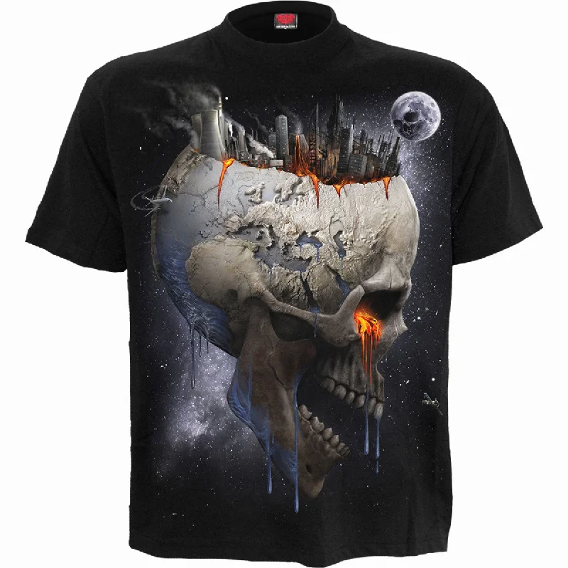Men's printed Hawaiian t - shirts for tropical vacationsDEAD WORLD - T-Shirt Black