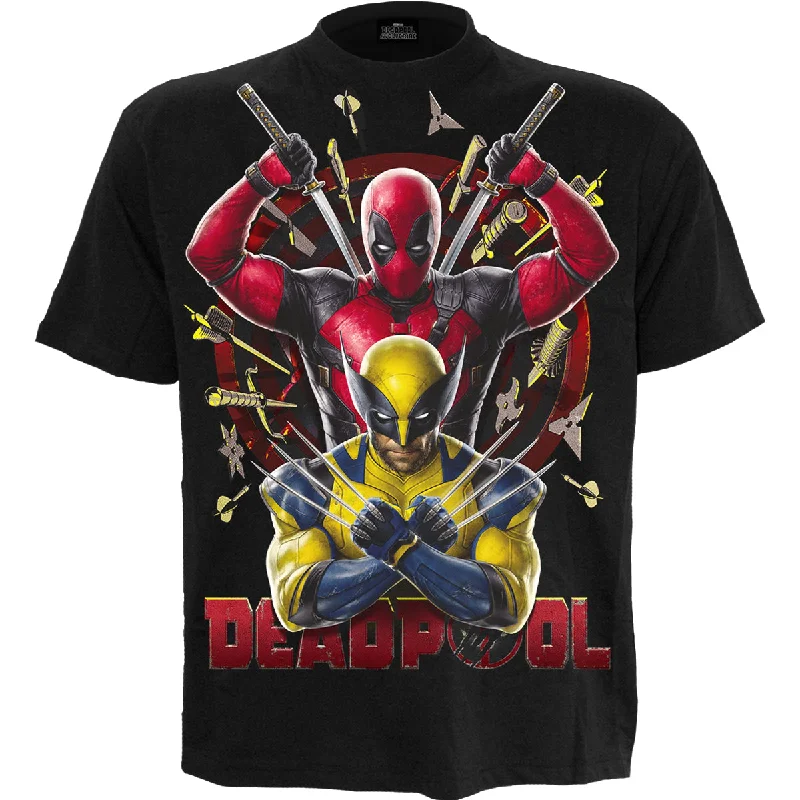 Men's v - neck muscle t - shirts for a body - building aestheticDEADPOOL - WOLVERINE BULLSEYE - T-Shirt Black Men's v - neck muscle t - shirts for a body - building aestheticDEADPOOL - WOLVERINE BULLSEYE - T-Shirt Black