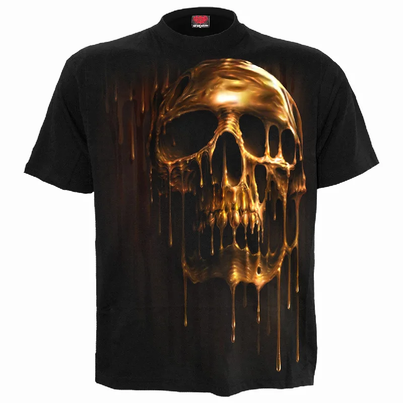 Men's printed Hawaiian t - shirts for tropical vacationsDRIPPING GOLD - T-Shirt Black Men's printed Hawaiian t - shirts for tropical vacationsDRIPPING GOLD - T-Shirt Black