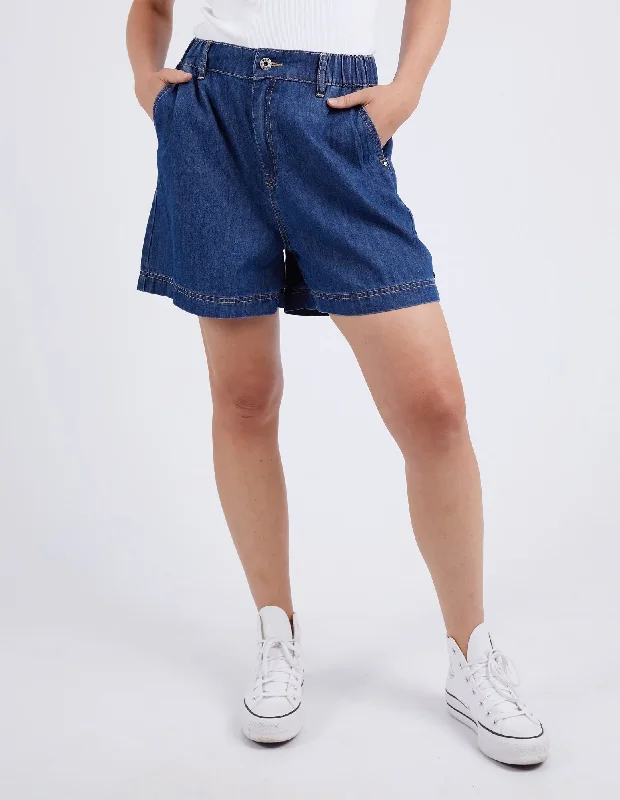 Men's neon - colored athletic shorts for high - visibility workoutsElm Matilda Denim Short Dark Blue Men's neon - colored athletic shorts for high - visibility workoutsElm Matilda Denim Short Dark Blue