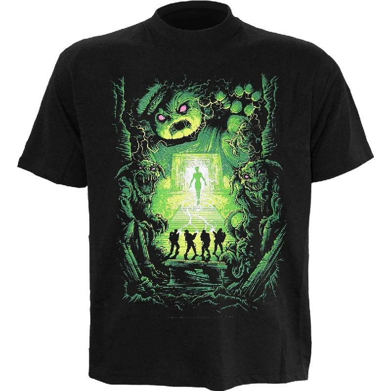 Men's moisture - wicking athletic t - shirts for intense workoutsGHOSTBUSTERS - DAN MUMFORD - Front Print T-Shirt Black Men's moisture - wicking athletic t - shirts for intense workoutsGHOSTBUSTERS - DAN MUMFORD - Front Print T-Shirt Black