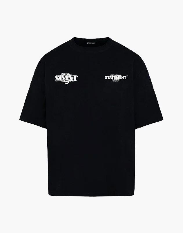 Men's lightweight performance t - shirts for running marathonsGLOBAL TEE (BLACK)