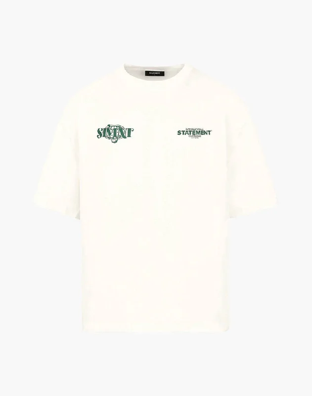 Men's antimicrobial t - shirts for odor - free freshness during travelGLOBAL TEE (CREAM WHITE)