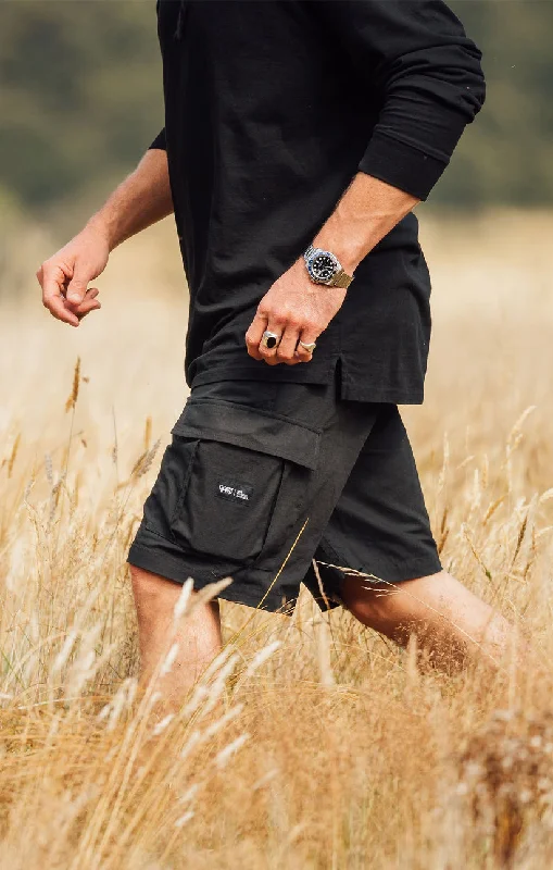 Men's breathable cotton athletic shorts for intense workoutsIlabb Mens Cargo Short Black Men's breathable cotton athletic shorts for intense workoutsIlabb Mens Cargo Short Black