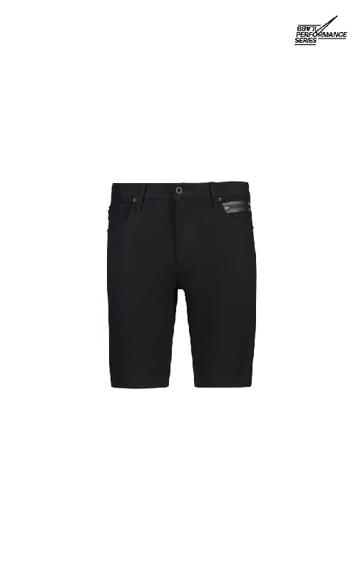 Men's pleated front twill shorts for a classic and sophisticated appearanceIlabb Mens LWB Jean Short Black Men's pleated front twill shorts for a classic and sophisticated appearanceIlabb Mens LWB Jean Short Black