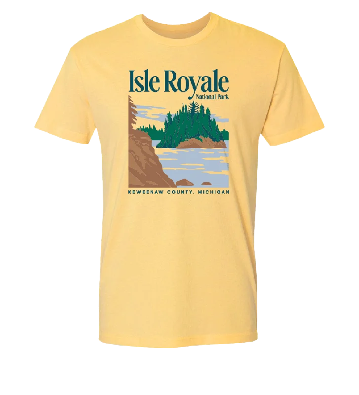 Men's long - sleeve henley t - shirts with button - down placketsIsle Royale Unisex T-Shirt Men's long - sleeve henley t - shirts with button - down placketsIsle Royale Unisex T-Shirt