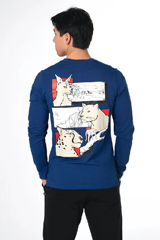 Men's plus - size pocket t - shirts with a classic lookForces Indigo Long Sleeve T-Shirt Men's plus - size pocket t - shirts with a classic lookForces Indigo Long Sleeve T-Shirt