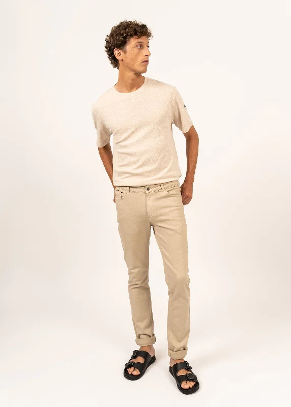 Men's side - stripe track shorts for a sporty running lookJasper knit jeans - comfort fit, in blended cotton (PLAGE) Men's side - stripe track shorts for a sporty running lookJasper knit jeans - comfort fit, in blended cotton (PLAGE)