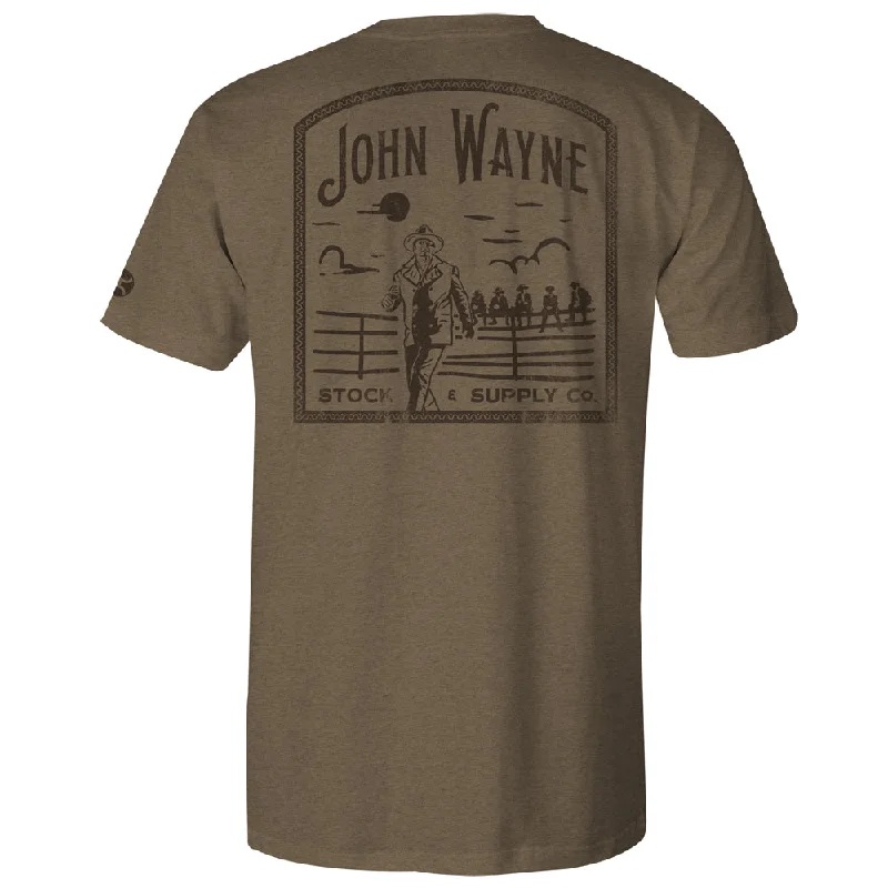 Men's tie - dye t - shirts with a bohemian style"John Wayne" Light Brown T-shirt