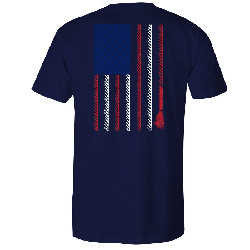 Men's thermal t - shirts with a high - neck design for cold weather"Liberty Roper" Navy T-shirt Men's thermal t - shirts with a high - neck design for cold weather"Liberty Roper" Navy T-shirt