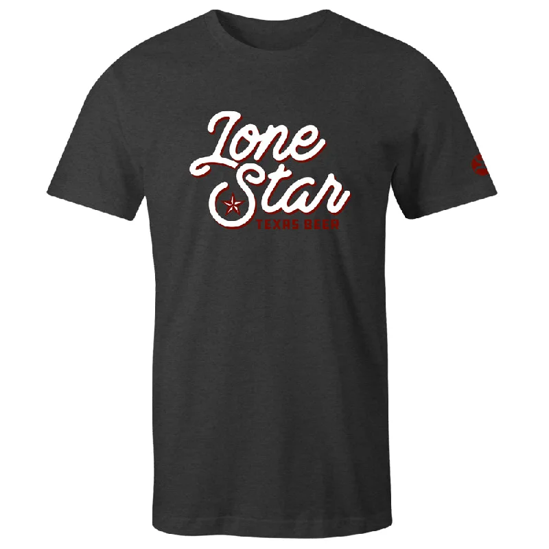 Men's organic cotton crew - neck t - shirts for everyday comfort"Lone Star" Charcoal Heather T-shirt Men's organic cotton crew - neck t - shirts for everyday comfort"Lone Star" Charcoal Heather T-shirt