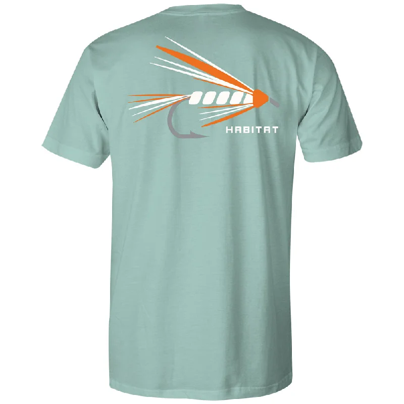 Men's smart - casual checkered t - shirts for semi - formal occasions"Lure" Light Green w/Lure Logo Habitat Spandex Blend Shirt Men's smart - casual checkered t - shirts for semi - formal occasions"Lure" Light Green w/Lure Logo Habitat Spandex Blend Shirt