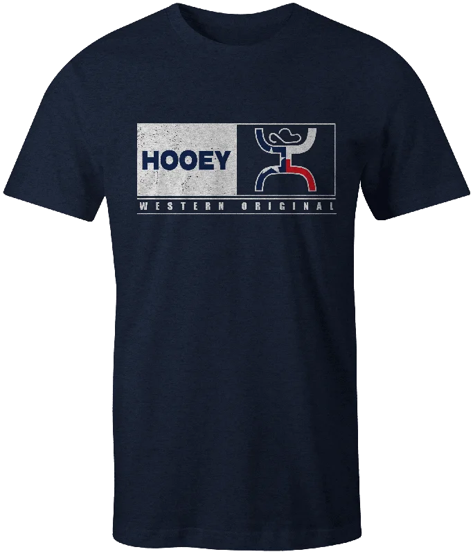 Men's mock - neck t - shirts with a modern and sleek style"Match" Navy w/Red/White/Blue Logo T-shirt Men's mock - neck t - shirts with a modern and sleek style"Match" Navy w/Red/White/Blue Logo T-shirt