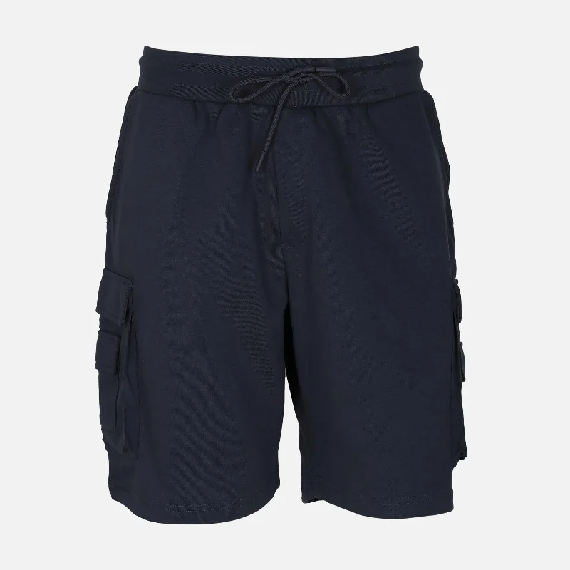 Men's plaid pattern wool blend shorts for a preppy fall styleMEN JOGGING SHORT-CARGO