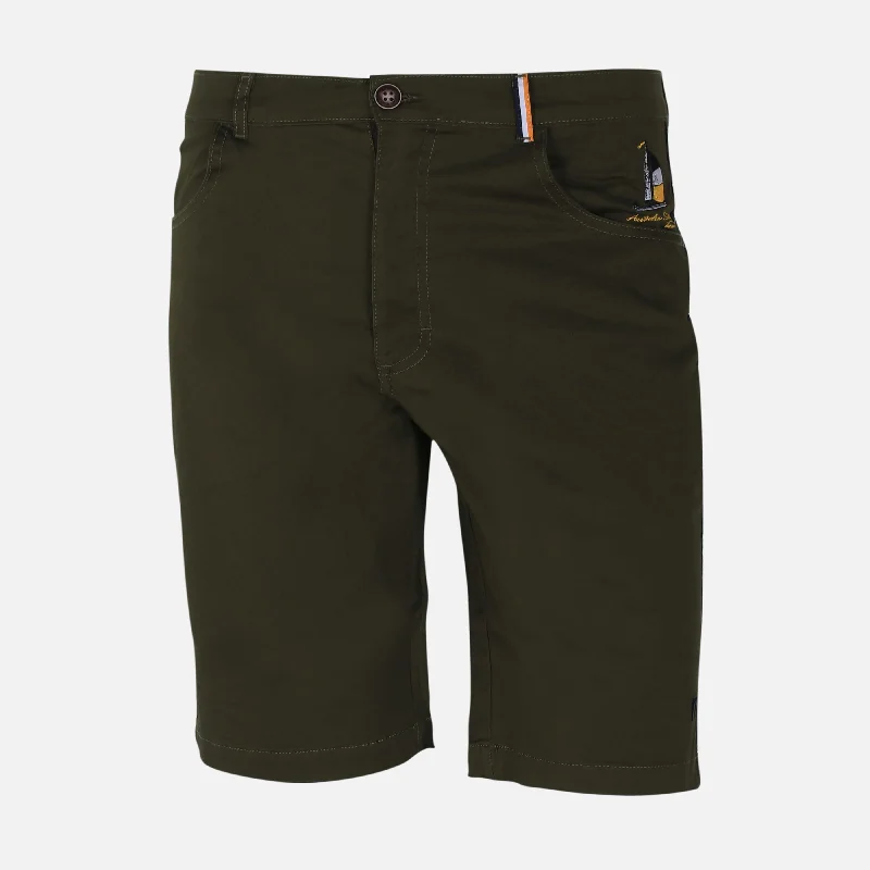 Men's distressed cotton shorts for a bohemian - inspired styleMEN WOVEN SHORT