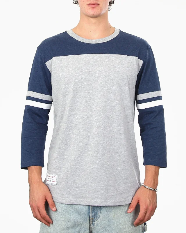 Men's tie - dye t - shirts with a bohemian styleContrast 3/4 Sleeve Stretch Casual Baseball Crew Neck T-Shirts